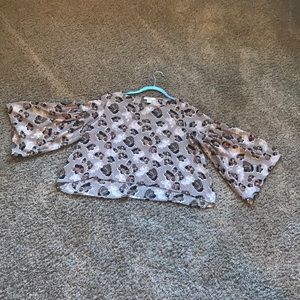 Bar III flowy floral crop top